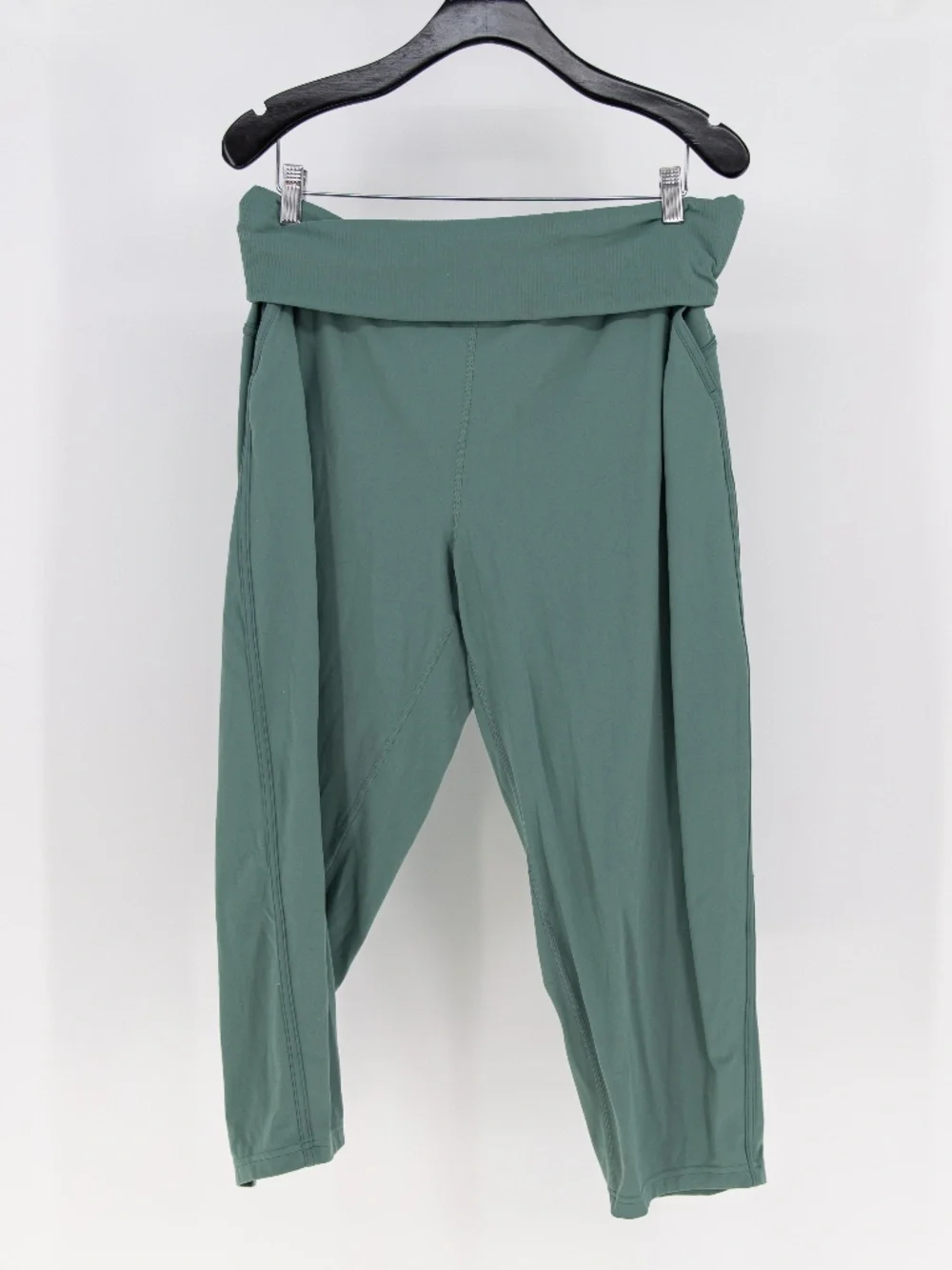 Lululemon Women's Align Ribbed Waist Cropped Jogger Pants Tidewater Teal 12